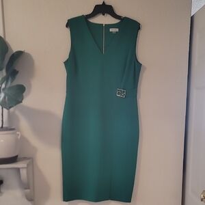 Calvin Klein Green Sleeveless Midi Dress